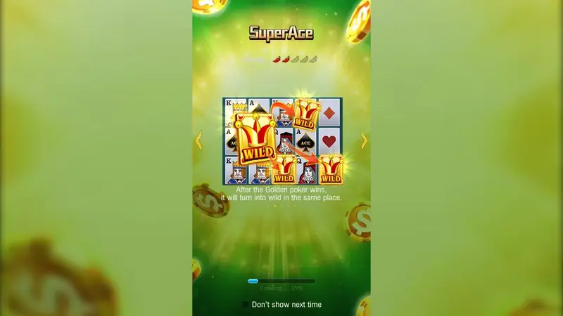 Super Ace ডেমো পরিচিতি: জয়ের পর সোনালি কার্ডগুলো ওয়াইল্ডে পরিণত হয়